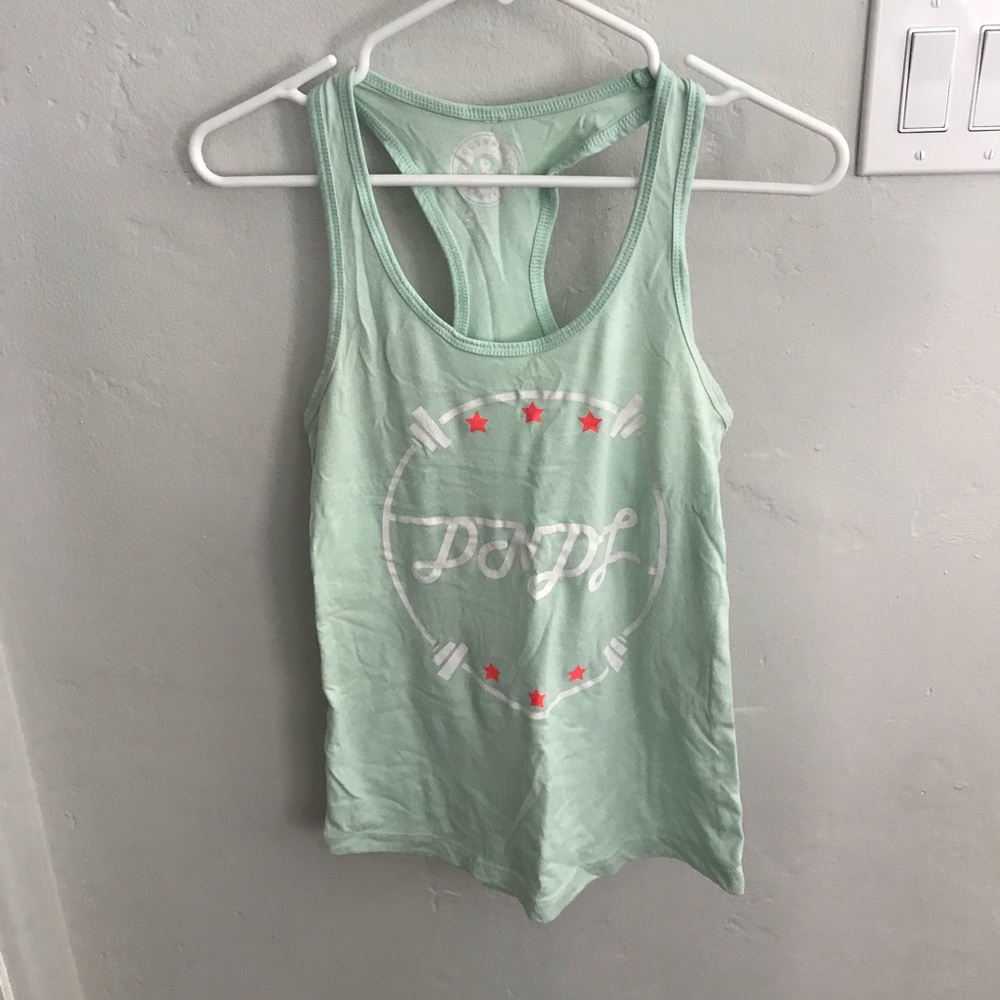 Doughnuts and deadlift teal tank